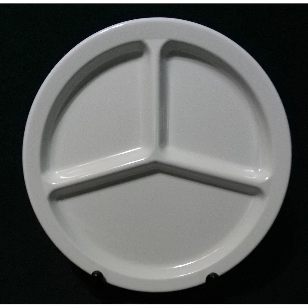 Set of 2 Vintage Texas Ware Divided Picnic Plates Melamine Camping 10